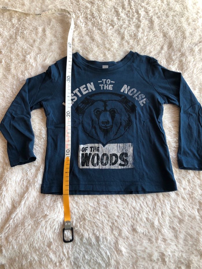 Tee shirt ML bleu marine ours G3a - photo numéro 2