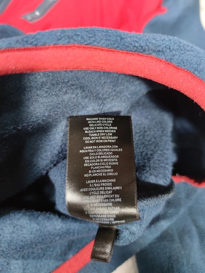 Veste Polaire à Capuche Full Zip Tommy Hilfiger Bleu Marine Logo Brodé Taille 2XL Homme - photo numéro 9