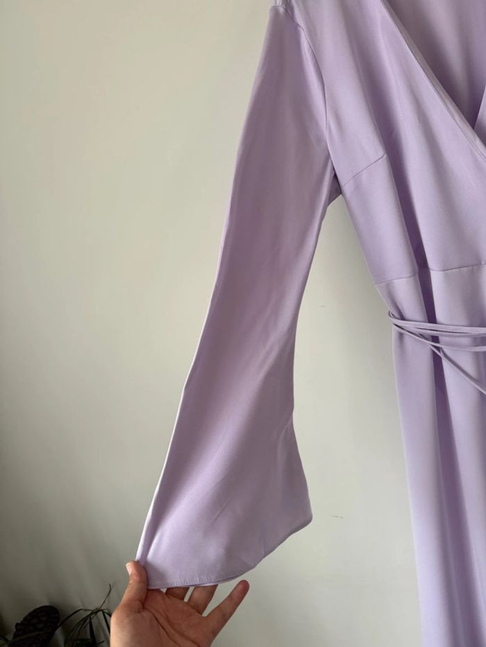 👗Asos design taille 40- Robe mi-longue cache-cœur- Lilas- très bon état - photo numéro 2