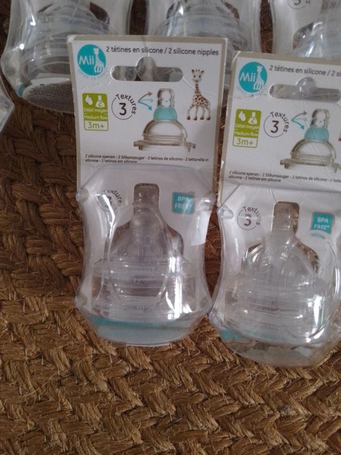 lot tétines biberons MII 0, 3, 6 et 9 m + capuchons ( possible achat à l'unité voir annonce) - photo numéro 5