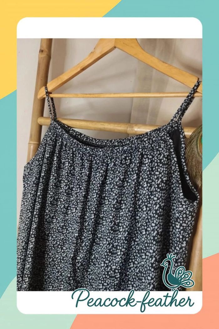 Robe longue bleue fleurie xxl neuve - photo numéro 10