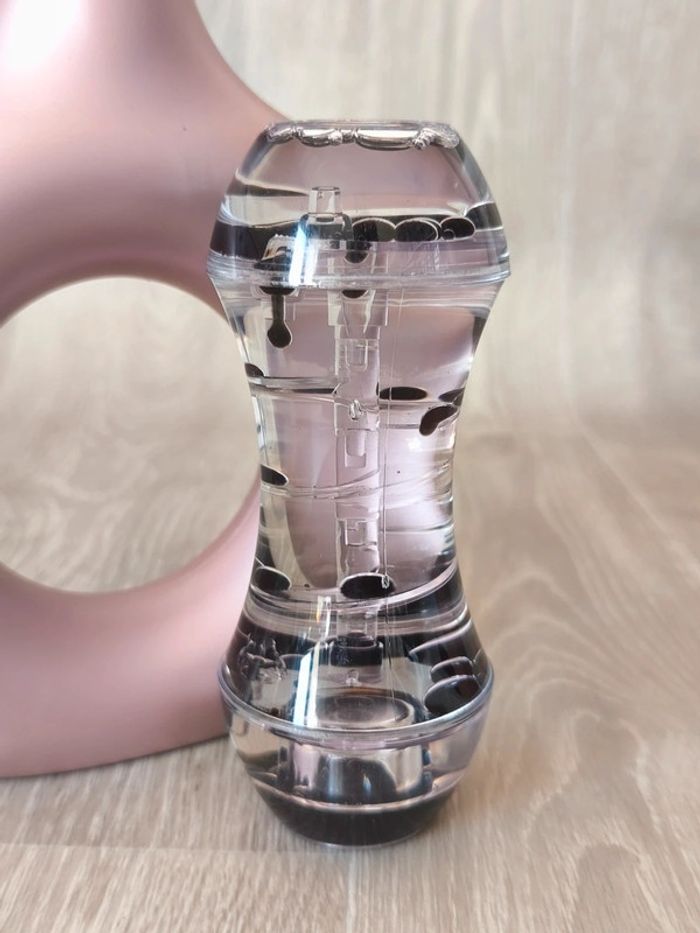 Sablier à huile en spirale apaisant noir et transparent - photo numéro 5