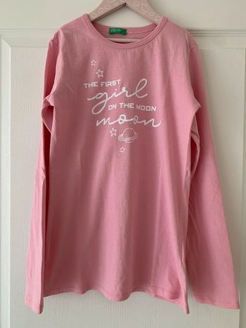 T-shirt manches longues The First On The Moon United Colors of Benetton neuf en 11-12 ans
