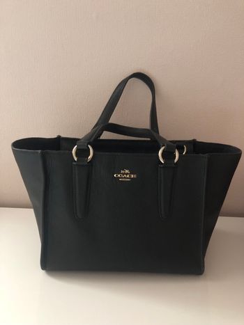 Sac coach bandoulière en cuir grainé 