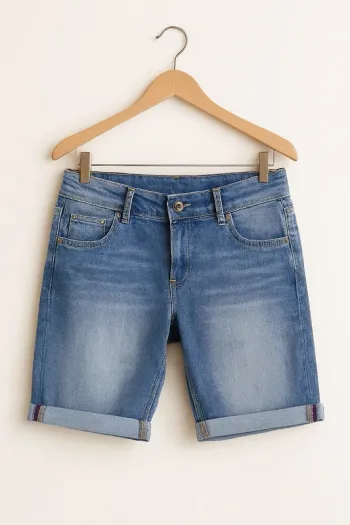 Bermuda en jean garçon – Taille 10 ans – Style & confort 👦💙