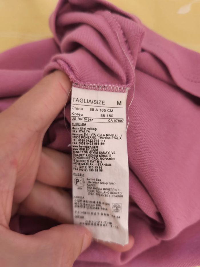 T-shirt manche longue Benetton Femme Taille M Rose - photo numéro 8