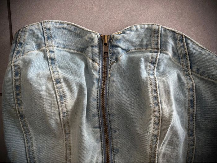 Robe bustier en jean marque LPB taille s / 36 - photo numéro 11