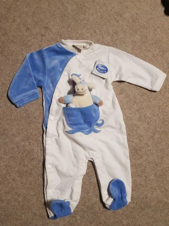 Pyjama chaud hiver 3mois noukies paco marin neuf