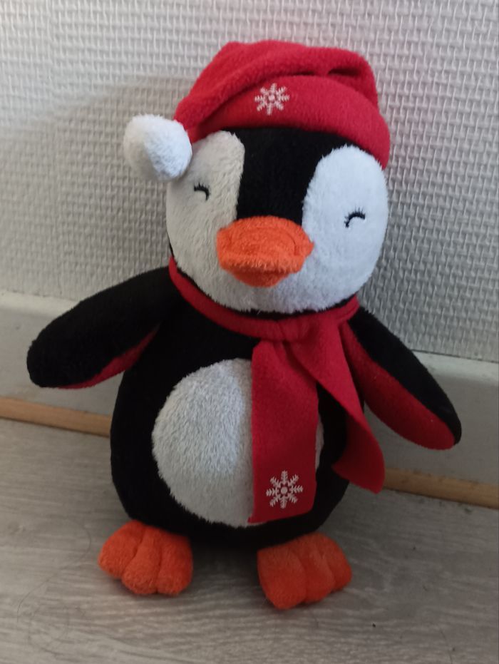 Peluche Pingouin de Noël