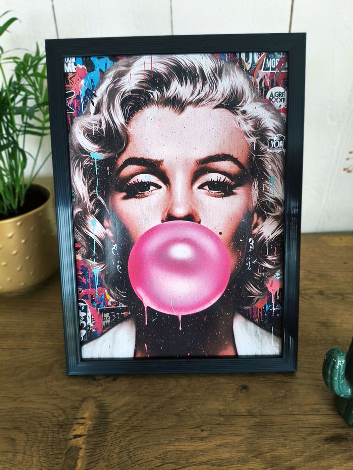 Affiche Poster Marilyn Monroe A3 (30x42cm / 12x16") – Street art bubble gum pop, déco moderne chambr