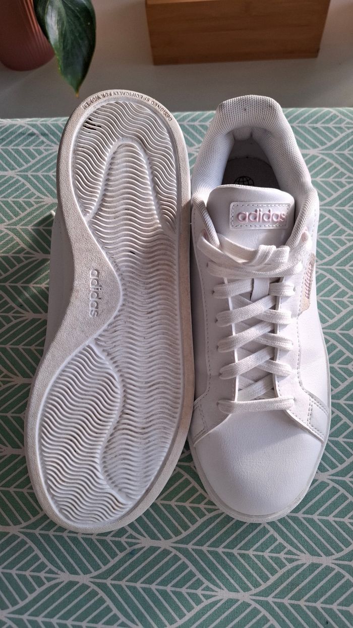 Adidas blanc et rose - photo numéro 4