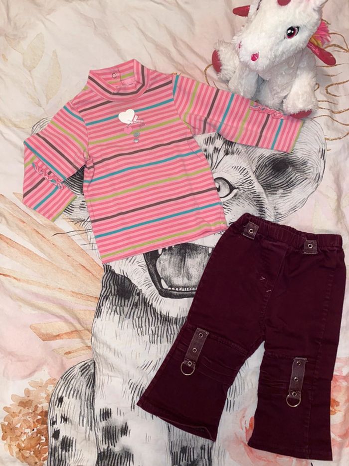 Ensemble t-shirt et pantalon, taille 12 mois, marque Orchestra.