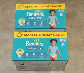 Carton couche Pampers baby-dry Taille 5 11-16kg 