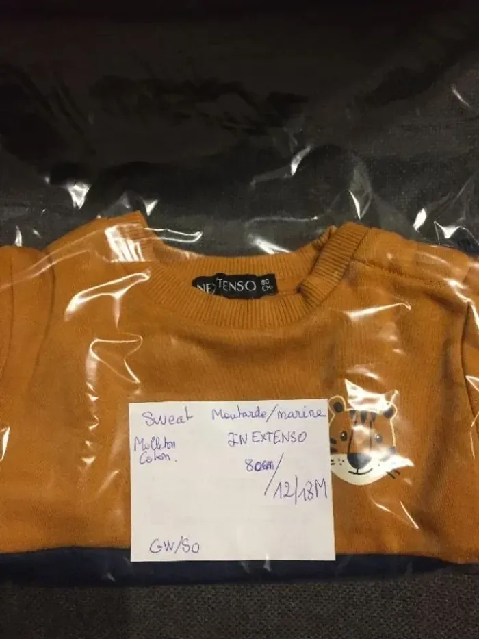 Sweat moutarde In Extenso 12M - photo numéro 5