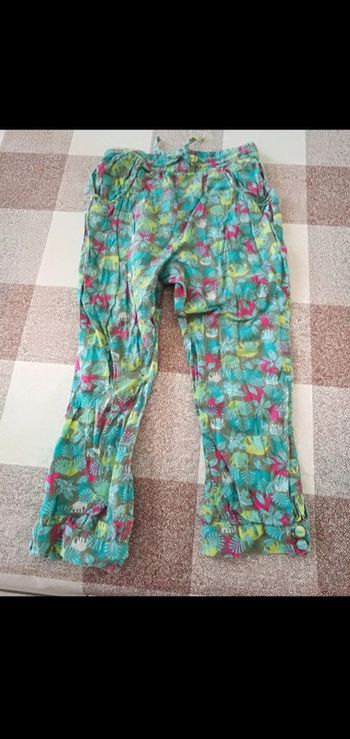 Pantalon fluide léger imprimé fleuri kidkanai 3 ans