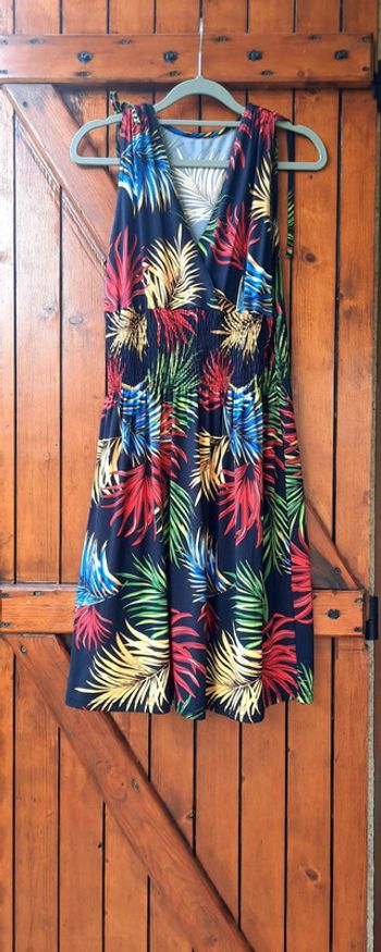 Robe d'été noire Imprimé multicolore, 36/38