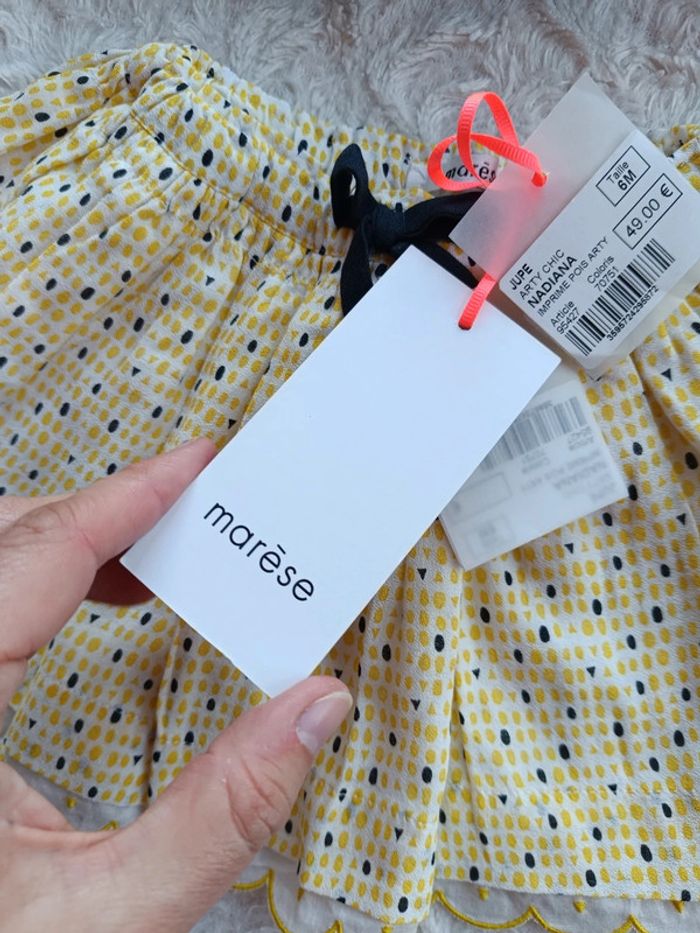 Jupe neuve avec étiquette Fille 6 mois Marèse très chic 100% coton - photo numéro 7