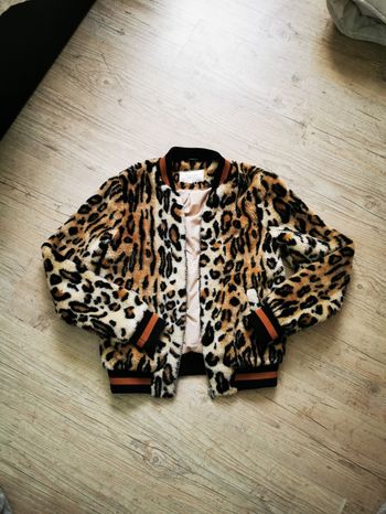 Veste fourrure synthétique panthère S/XS