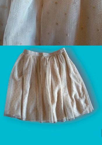 Jupe beige imprimé  pois, taille xs