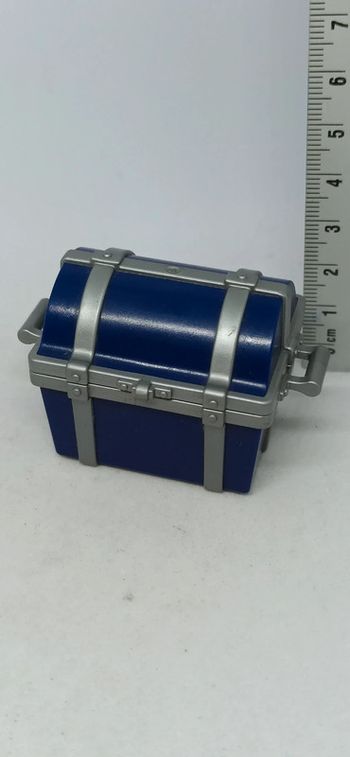 Coffre bleu et gris playmobil