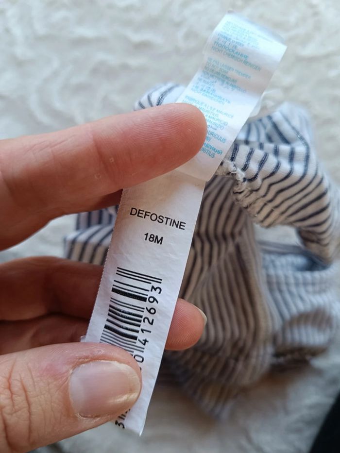 Tee shirt chemise blouse sans manche glace + legging offert Fille 18 mois Sergent major - photo numéro 8