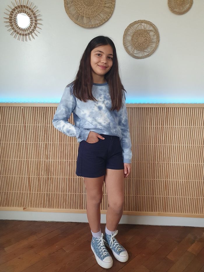 Sweat bleu Tie and Dye Taille 8 ans - photo numéro 2