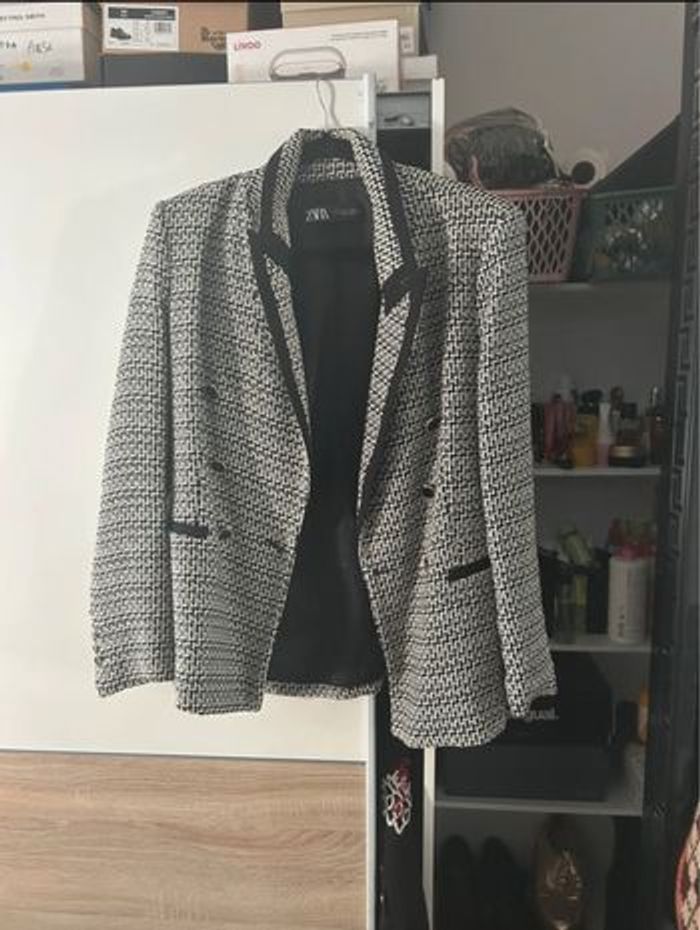 Blazer zara en tweed - photo numéro 2