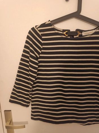 Pull marinière noir blanc 100% coton La Petite Étoile Taille 36 En très bon état