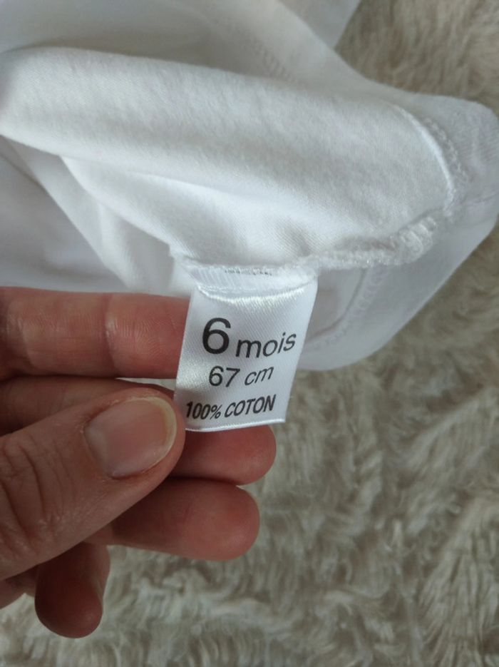 Tee shirt chemise manches courtes Garçon 6 mois "Let's play" 100% coton - photo numéro 7