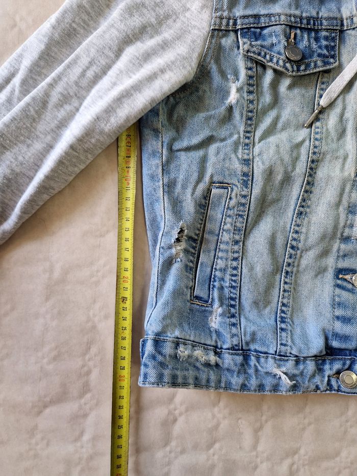 Veste en jeans et tissu , à capuche , femme, Tally Weijl , taille S - photo numéro 5