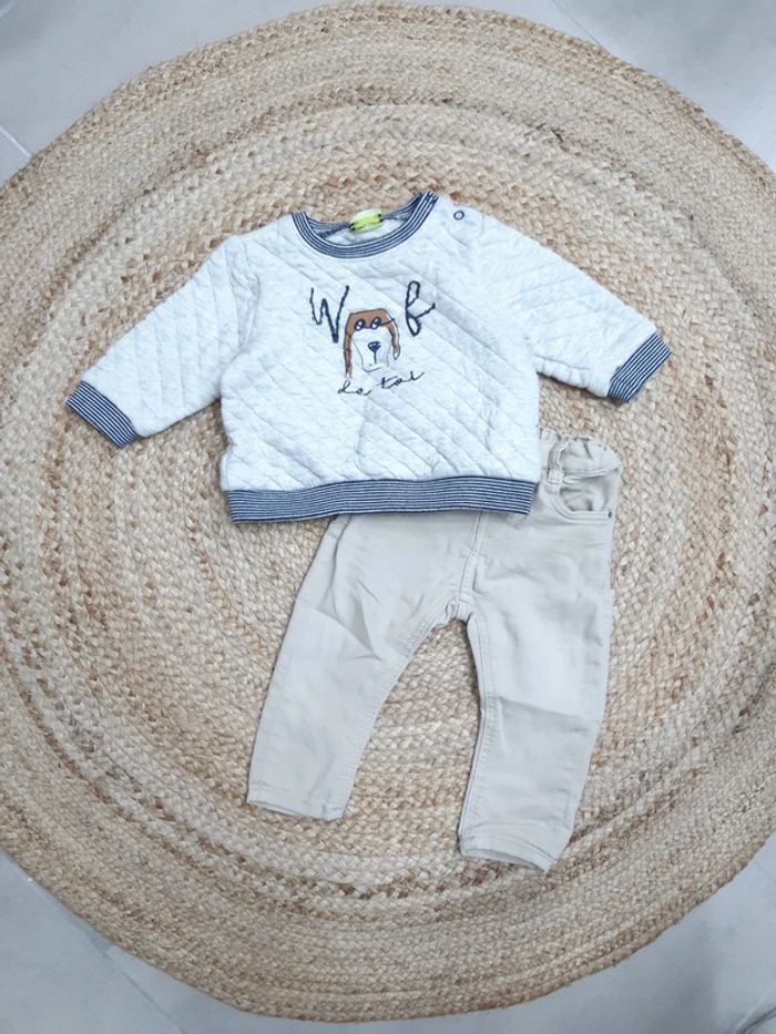 Tenue pull et pantalon 74 cm