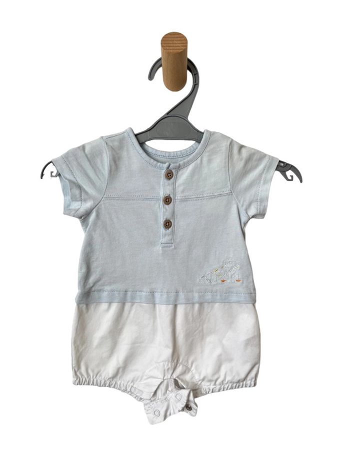 Combishort bleu clair & blanc - Sergent Major 1 mois (53cm)