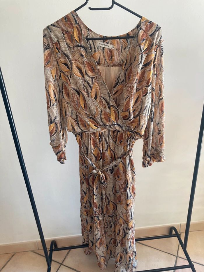 Robe marron printemps