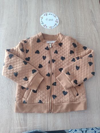 Veste fille motifs coeur 4 ans Monoprix kids