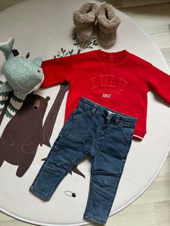 Ensemble pull jean bébé 6 mois neuf