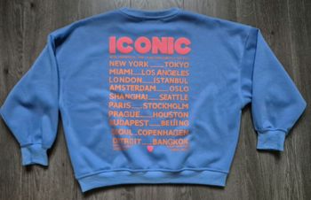 Sweat iconic bleu ciel  taille unique