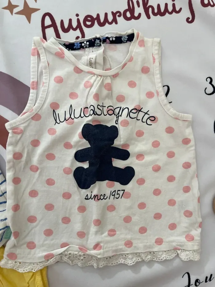 👕 Lot de t-shirts manches courtes bébé fille – Taille 12 mois - photo numéro 6