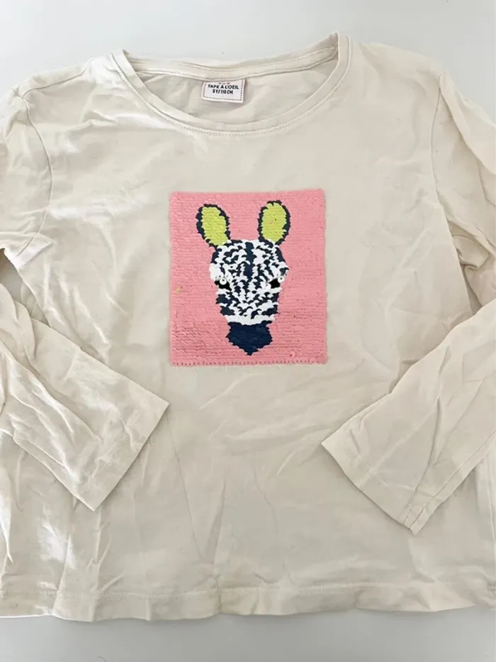 T-shirt zèbre tape à l’œil 5 ans