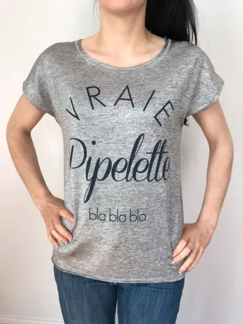 Tee shirt gris humoristique