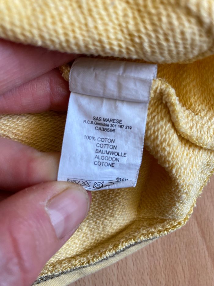 Beau pull/sweat jaune à capuche T. 6 mois/67 cm garçon TBE - photo numéro 8