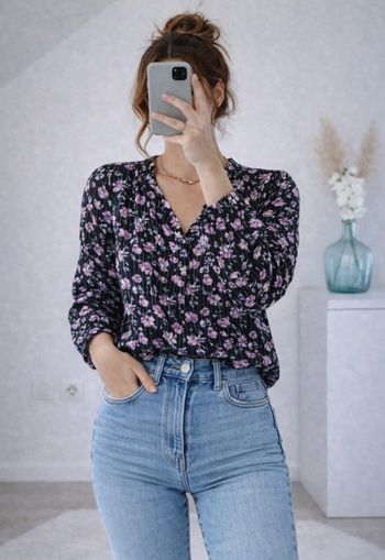 Blouse fleurs taille S 