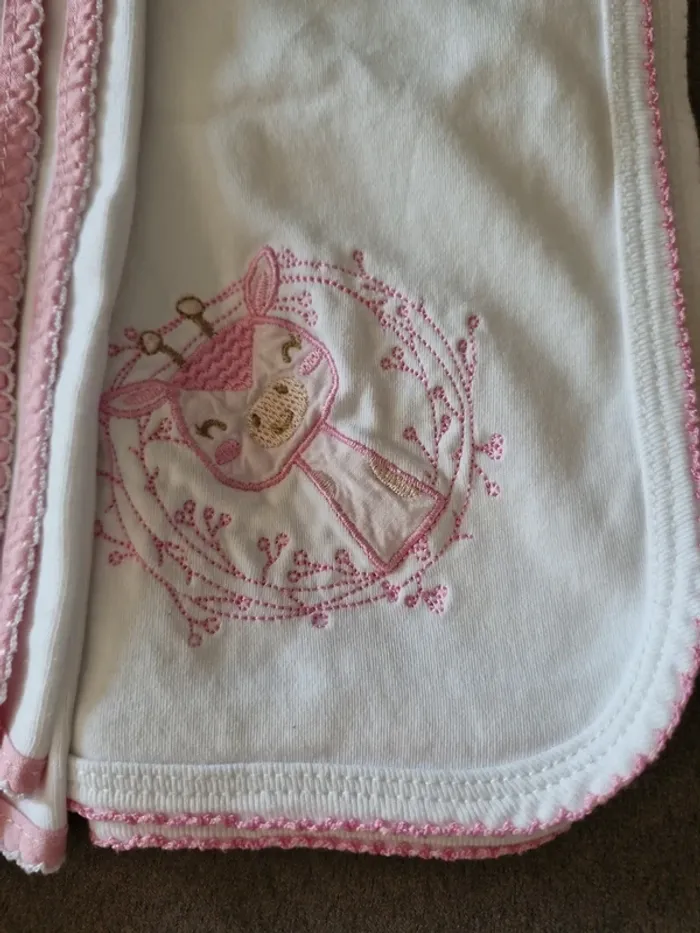 Lot de 3 langes bébé fille - photo numéro 2