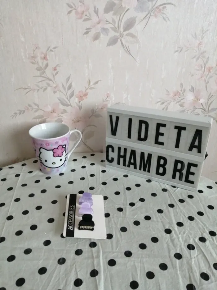 Lot de 3 petites pinces violettes et noires / accessoires
