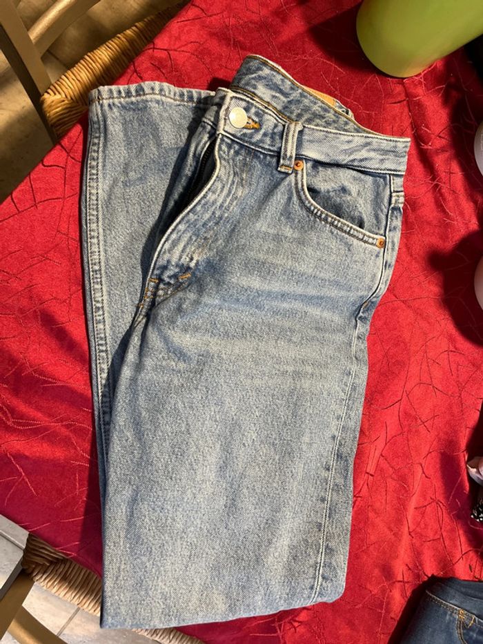 Jeans mom à taille haute