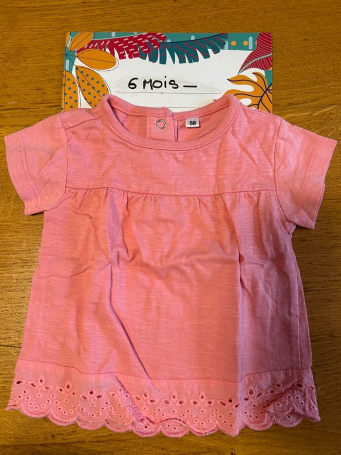 Lot de teeshirts MC fille - 3 pièces - 6 mois - photo numéro 5
