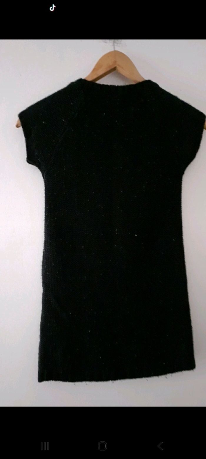 Robe 👗 en laine noir pailleté - photo numéro 3