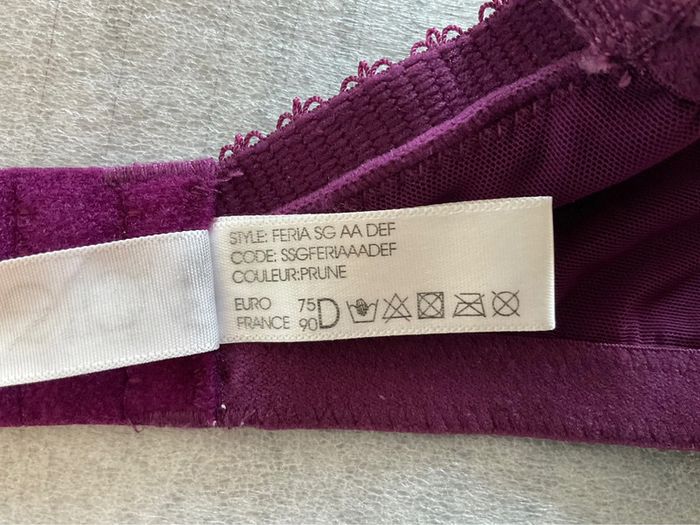 Soutien-gorge bordeaux Valege - photo numéro 4