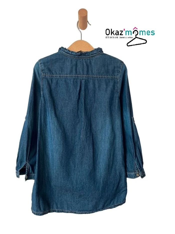 Robe à manches longues en jean bleu denim - Okaïdi 6 ans (116cm) - photo numéro 3