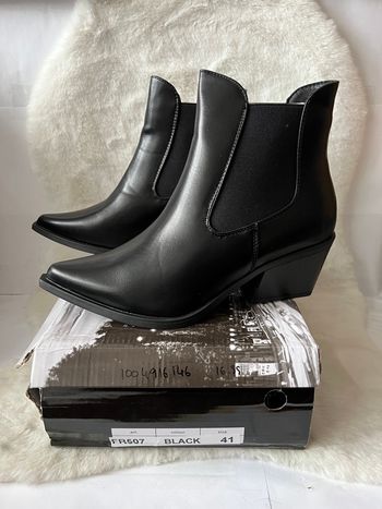 Bottines santiags noires pointure 41 talons 6 cm