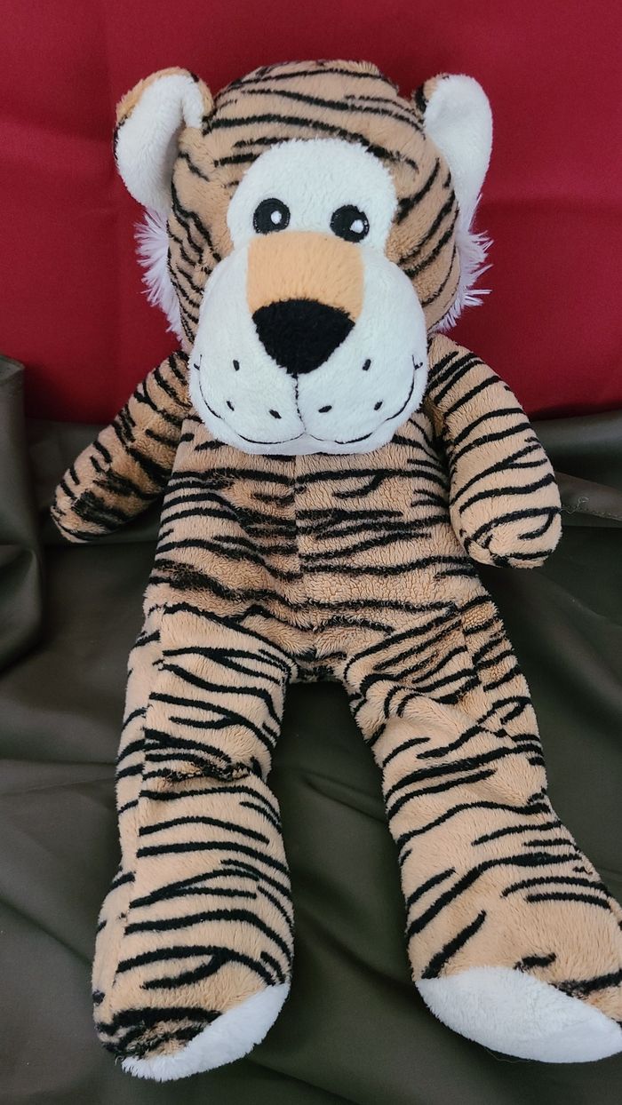 Peluche tigre MAX & SAX marron rayures noires - photo numéro 2